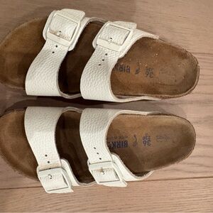 Birkenstock White Two-Strap Sandals Size 36